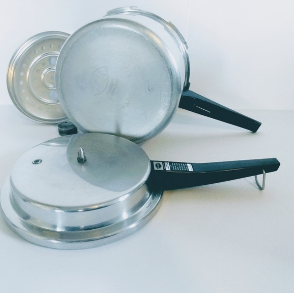 Mirro 4qt Pressure Cooker M-0294 Aluminum Vintage Cottagecore Granny Chic - Picture 3 of 14